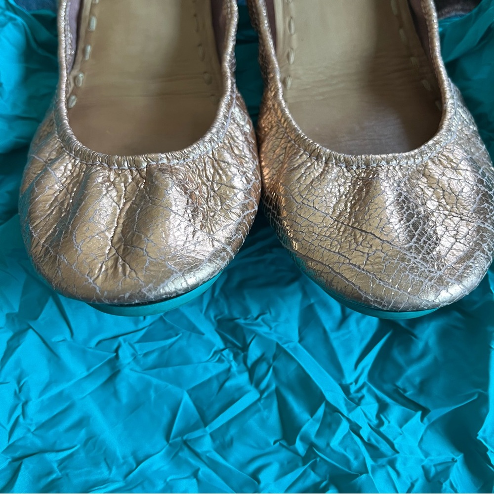 Tieks Rose Gold Glam Ballet Flat Sz 9 - Picture 3 of 7